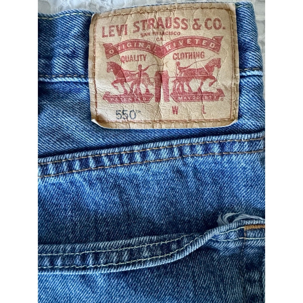 Levi's 550 Jeans Men's 50x30 Blue Denim - Picture 4 of 12